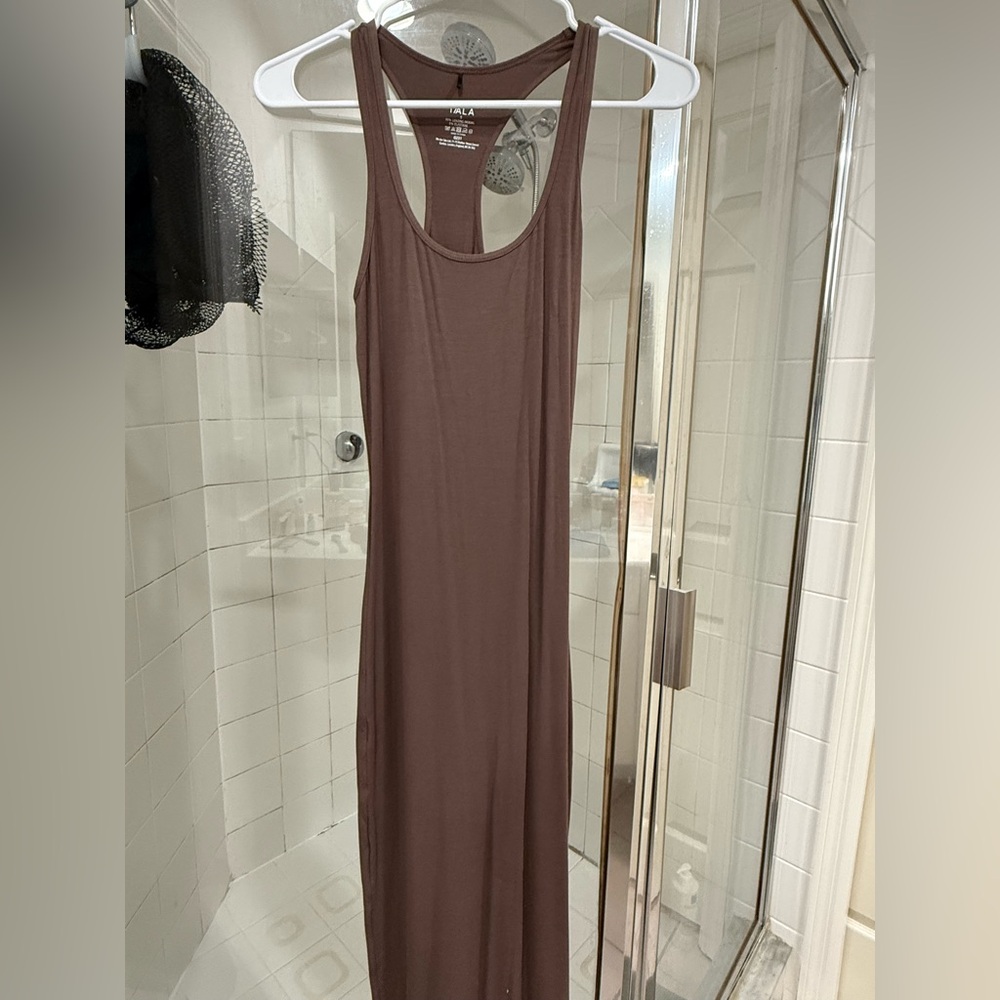 Brown Sleeveless Maxi Dress
